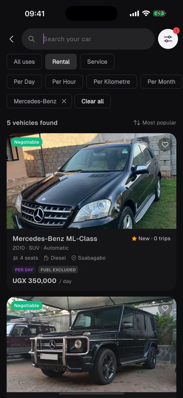 Autoplug search results with filters